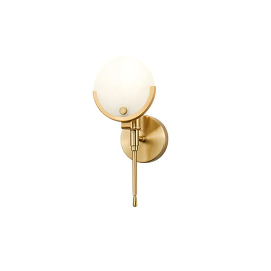 Ava Messing Wandleuchte – Stilvolle Eleganz Mit Marmor 0