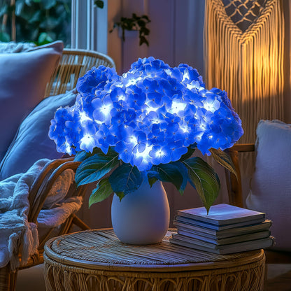 **Azurblaue Blüten Lampe** – Elegante LED Tischleuchte für jeden Anlass 3