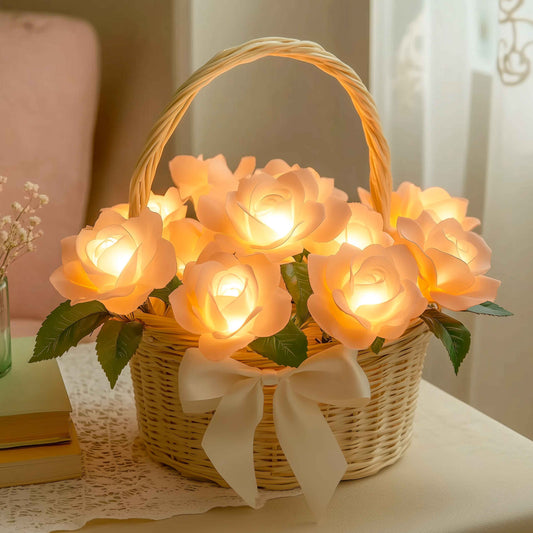 BloomBasket Licht | LED-Blumenkorb – Gemütliche Atmosphäre mit Stil 0
