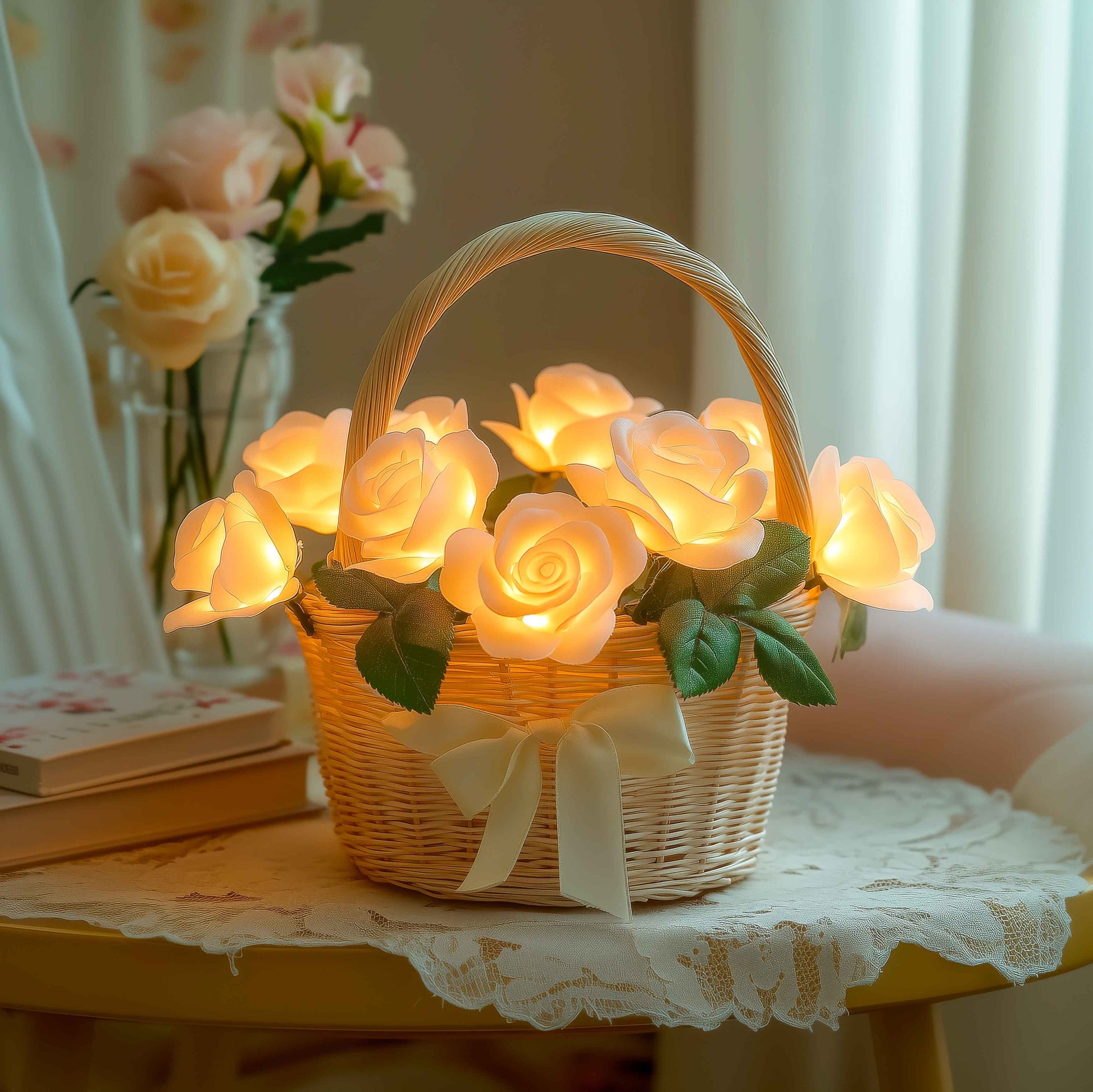 BloomBasket Licht | LED-Blumenkorb – Gemütliche Atmosphäre mit Stil 3