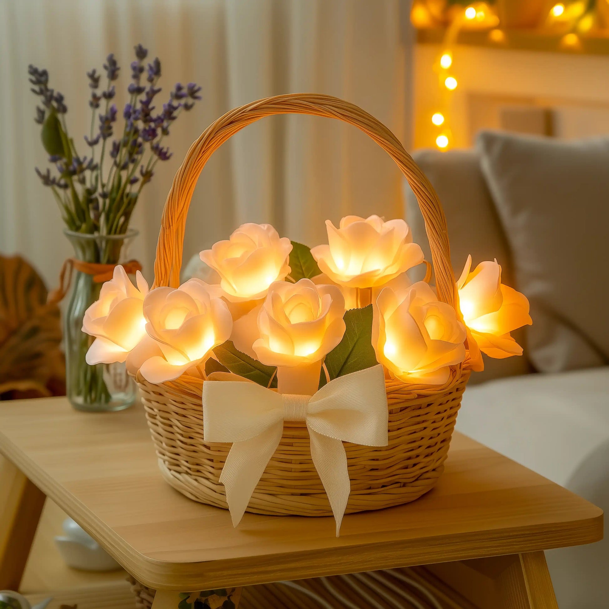 BloomBasket Licht | LED-Blumenkorb – Gemütliche Atmosphäre mit Stil 5
