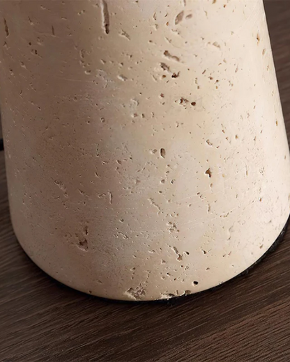 Minimalistische Tischlampe Natursteinpfeiler – Ruhige Atmosphäre mit Diffusem Licht