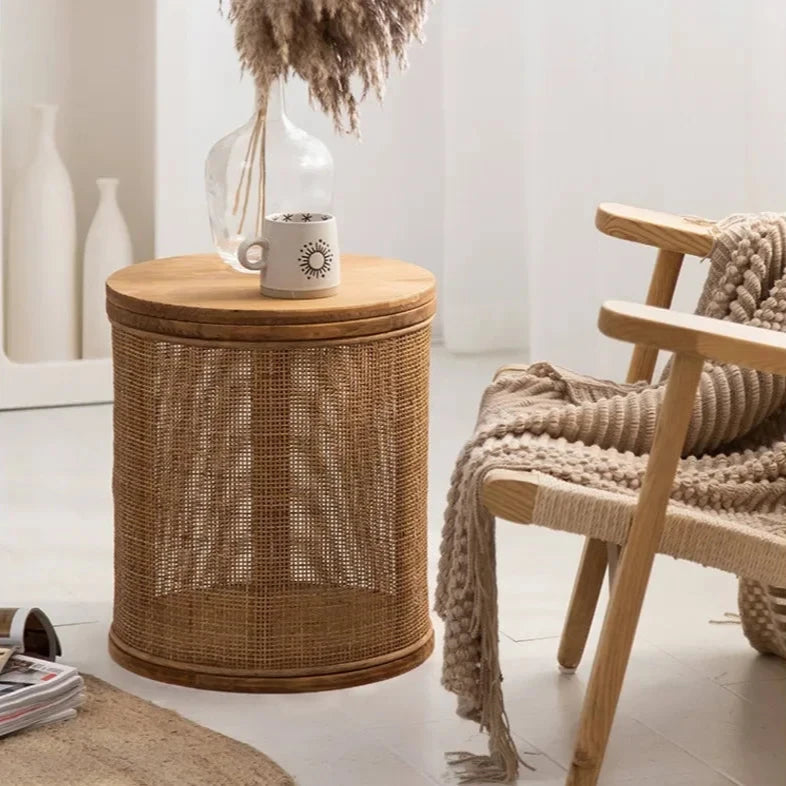 Ceto Couchtisch Rund Aus Rattan – Eleganter Stil Für Ihr Wohnzimmer 3
