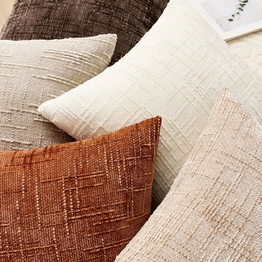 Chenille Grob Garn Kissenabdeckung – Elegante Textur für Gemütliches Ambiente 1