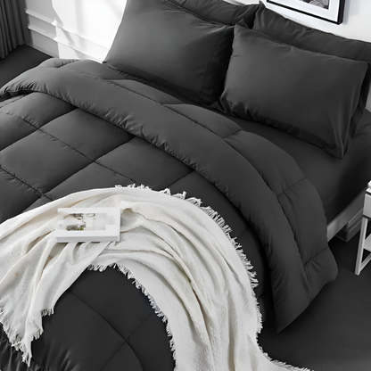 CoziPlain Karierte Bettwäsche Polyester – Atmungsaktive Eleganz Für Jeden Komfort 2