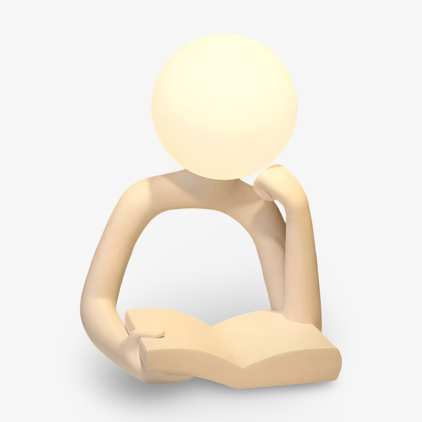 Denker Mond Skulptur Tischlampe – Künstlerische Lichtquelle für Stilbewusste 0