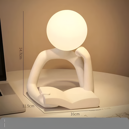 Denker Mond Skulptur Tischlampe – Künstlerische Lichtquelle für Stilbewusste 6