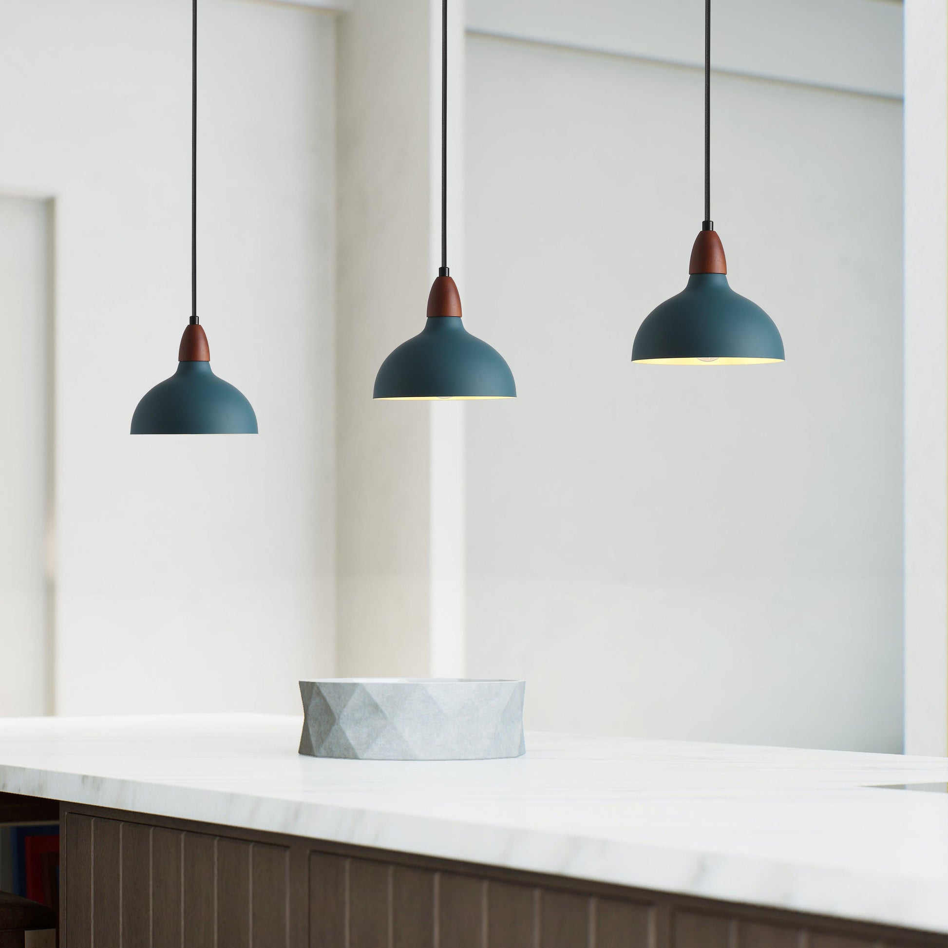 Eiche Pendelleuchte Petroleumblau – Elegante Beleuchtung Für Ihr Zuhause 0