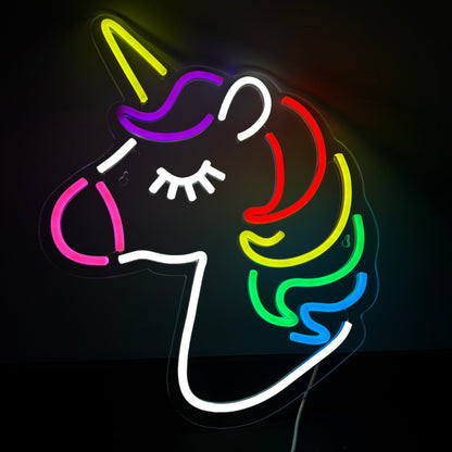 Einhorn Neon Wandlampe – Farbenfrohe Magie Für Ihr Zuhause 0
