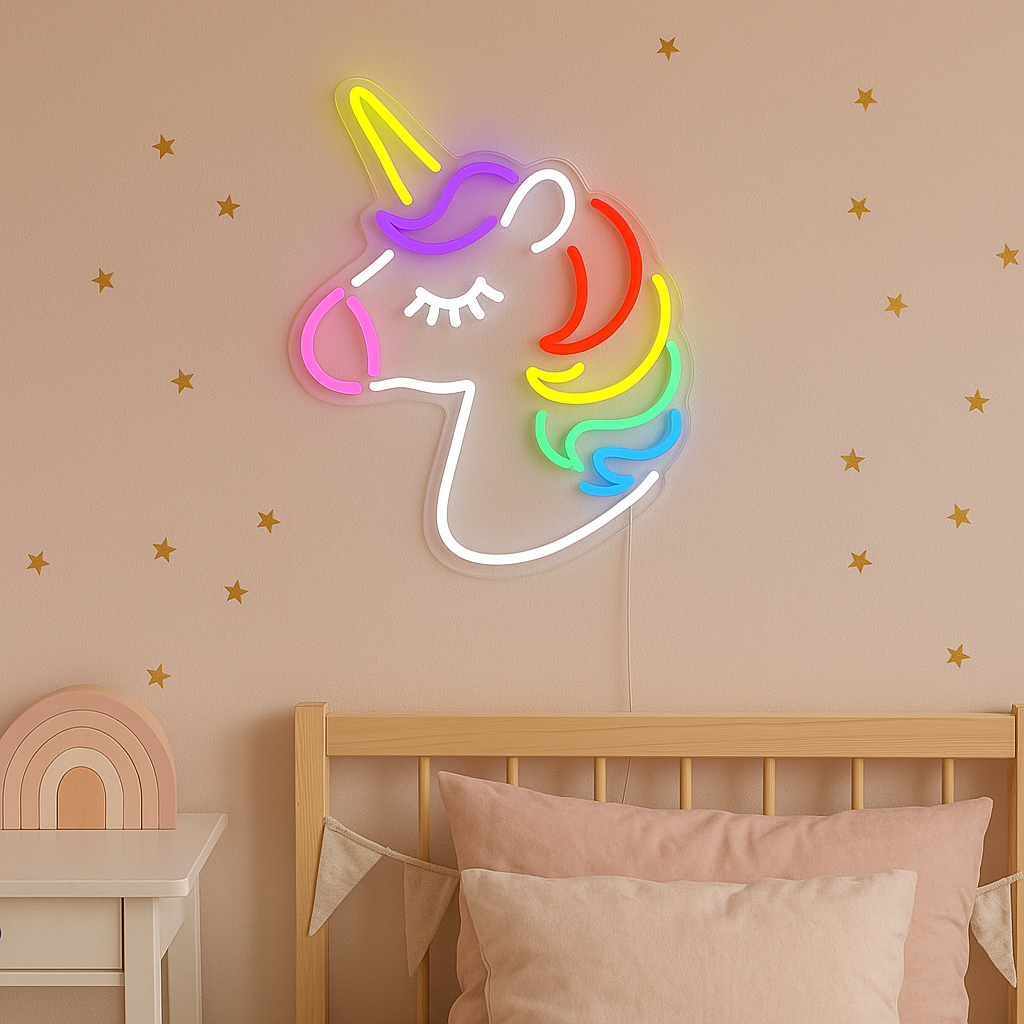 Einhorn Neon Wandlampe – Farbenfrohe Magie Für Ihr Zuhause 1