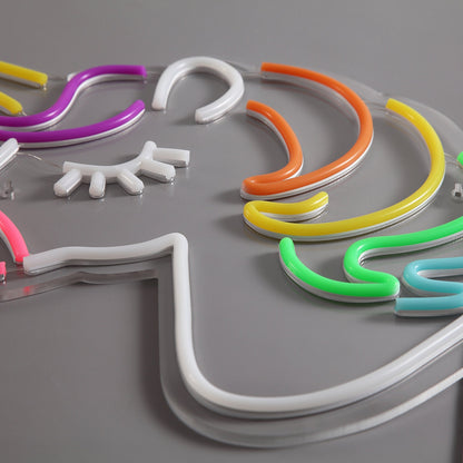 Einhorn Neon Wandlampe – Farbenfrohe Magie Für Ihr Zuhause 2