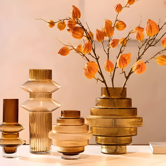 Elegante Amberglas-Vase – Stilvolles Dekorationsstück für Ihr Zuhause 1