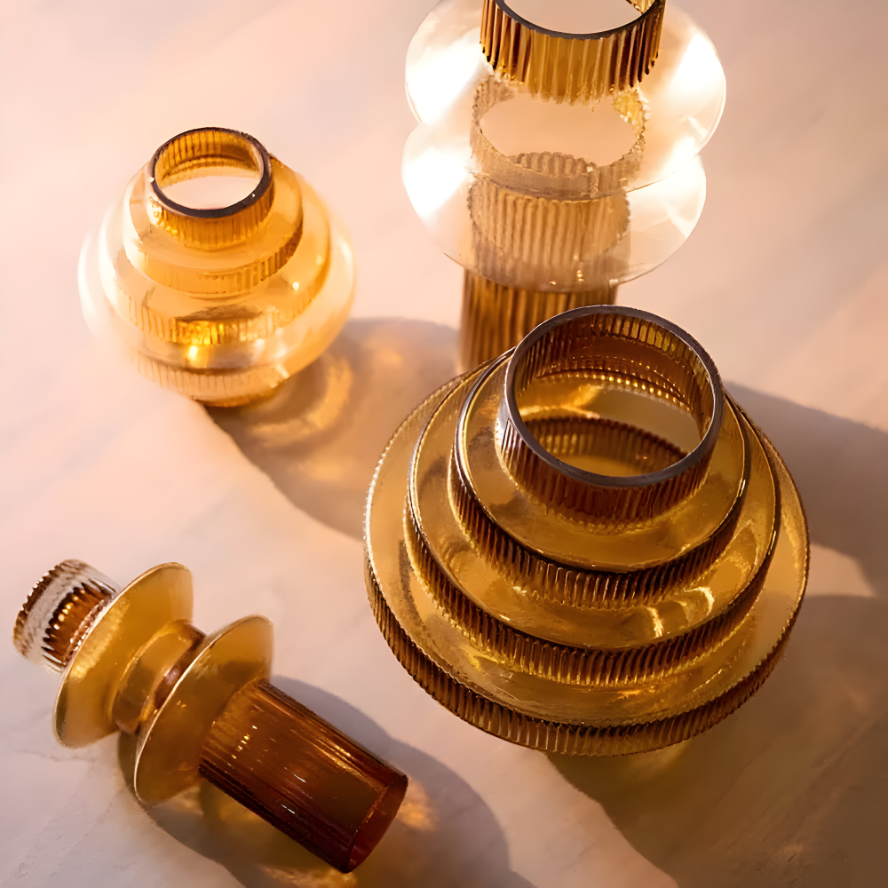 Elegante Amberglas-Vase – Stilvolles Dekorationsstück für Ihr Zuhause 2