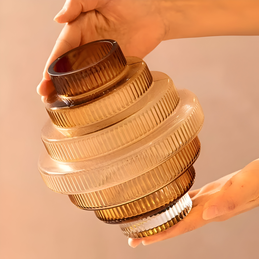 Elegante Amberglas-Vase – Stilvolles Dekorationsstück für Ihr Zuhause 3