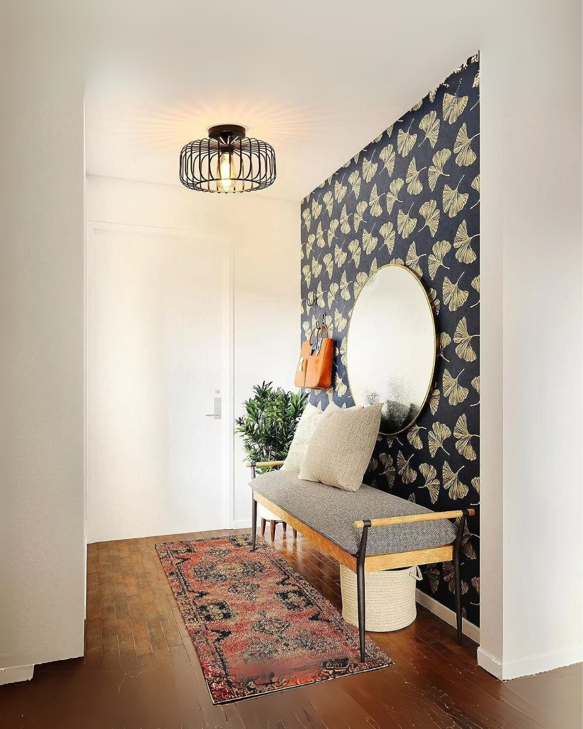 Élégante Deckenleuchte Schwarz mit Goldakzenten – Modernes Design für Stilvolles Ambiente 3