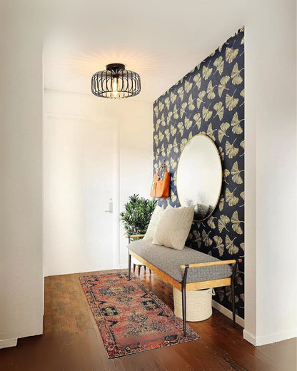 Élégante Deckenleuchte Schwarz mit Goldakzenten – Modernes Design für Stilvolles Ambiente 3