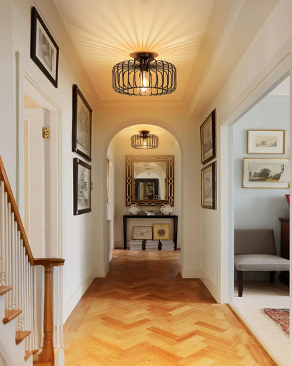 Élégante Deckenleuchte Schwarz mit Goldakzenten – Modernes Design für Stilvolles Ambiente 4