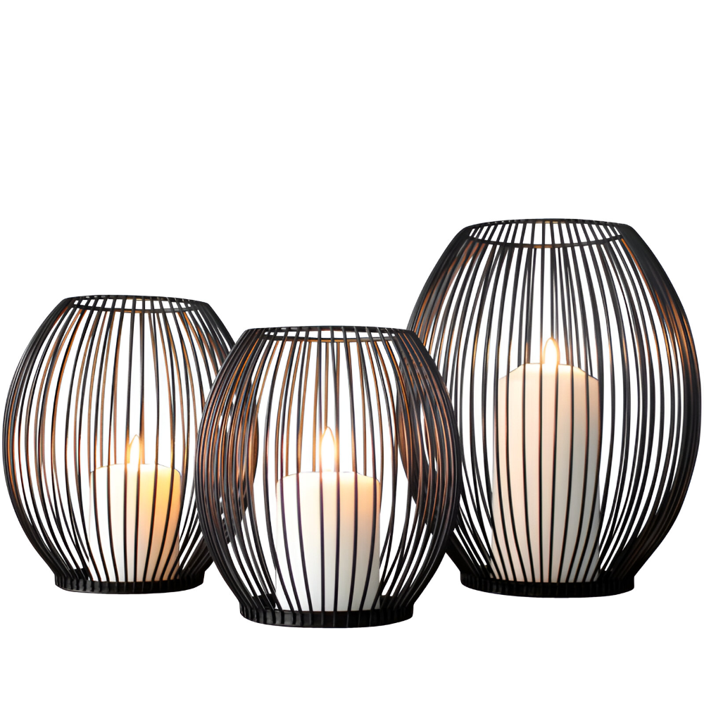 Elegante Schwarze Metalllaterne – Stilvolles Lichtspiel Für Ihr Zuhause 5