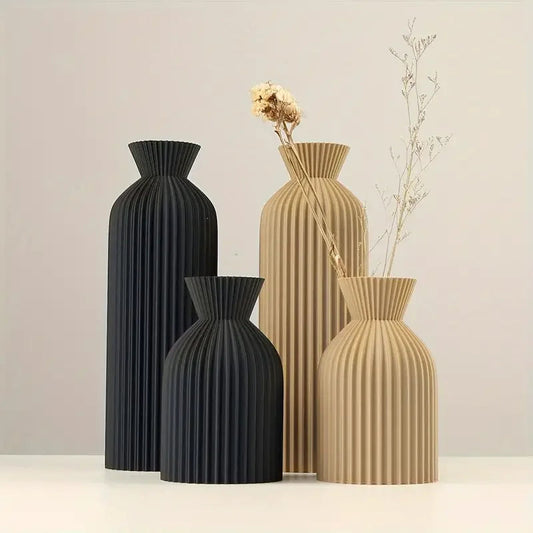 Elegante Schwarze Plastikvase – Stilvolles Highlight Für Ihr Zuhause 1