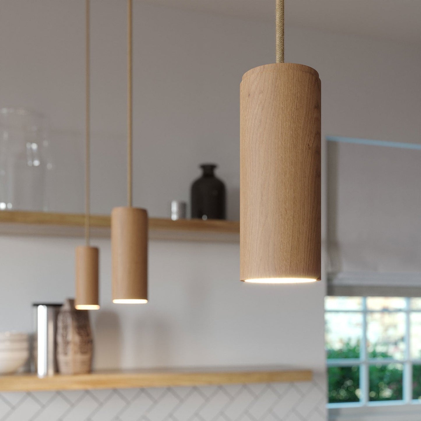 Elegante Tube Pendelleuchte Holz – Stilvolles Ambiente für Ihr Zuhause 0
