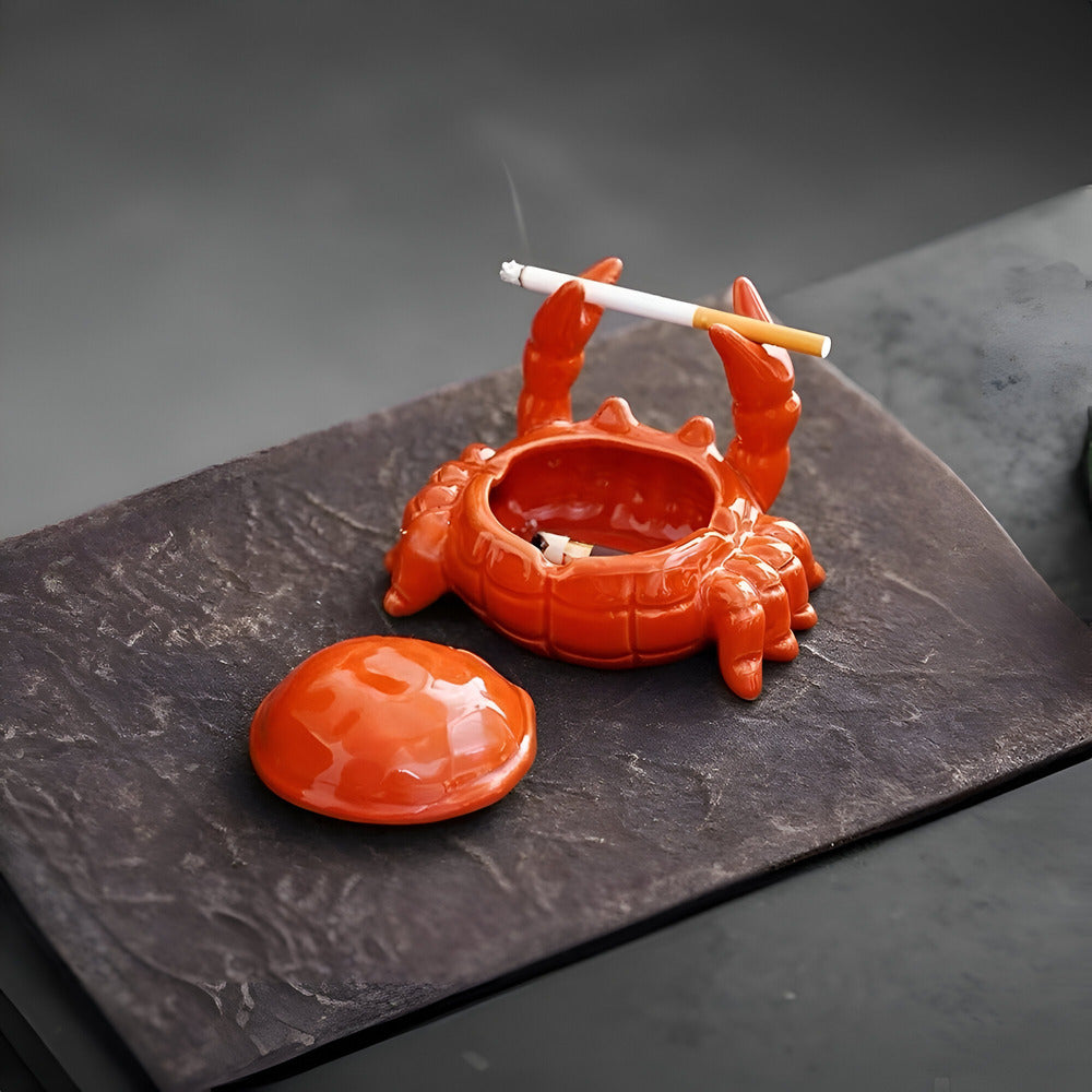 Eleganter Krebs Design Aschenbecher – Charmantes Kunstwerk Für Stilvolles Wohnen 1