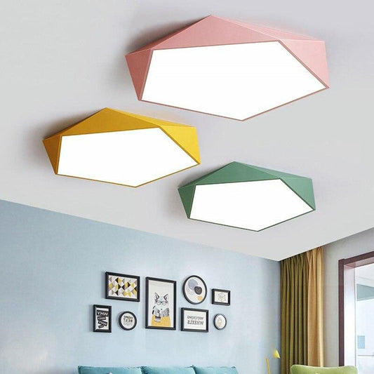Farbige Geometrische LED Deckenleuchte – Modernes Design für Stilvolle Räume 1
