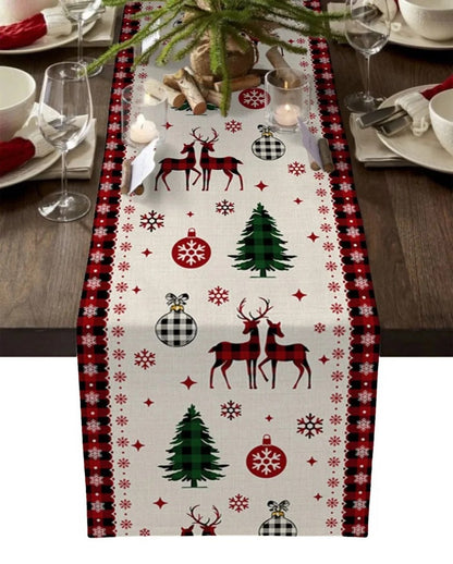 **Festlicher Weihnachtstischläufer** – Hochwertige Leinen-Dekoration für Besondere Anlässe 6