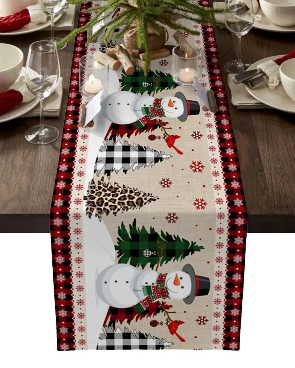 **Festlicher Weihnachtstischläufer** – Hochwertige Leinen-Dekoration für Besondere Anlässe 7