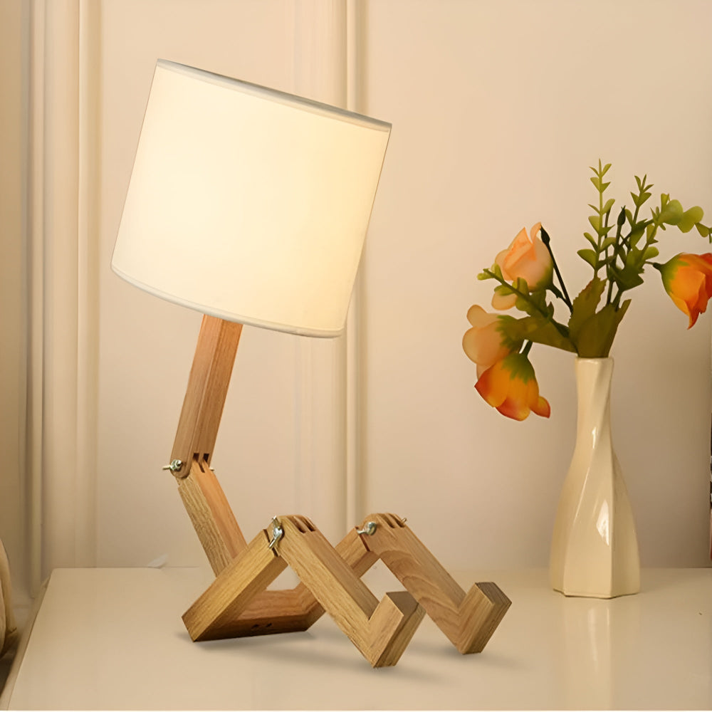 Flexible Holzlampe Roboterdesign – Individuelle Lichtgestaltung Für Jedes Zimmer 0