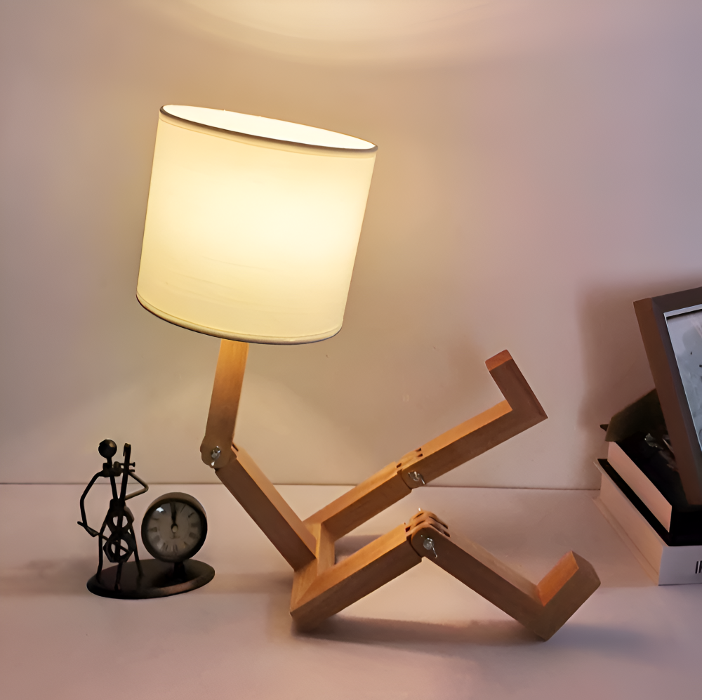 Flexible Holzlampe Roboterdesign – Individuelle Lichtgestaltung Für Jedes Zimmer 3