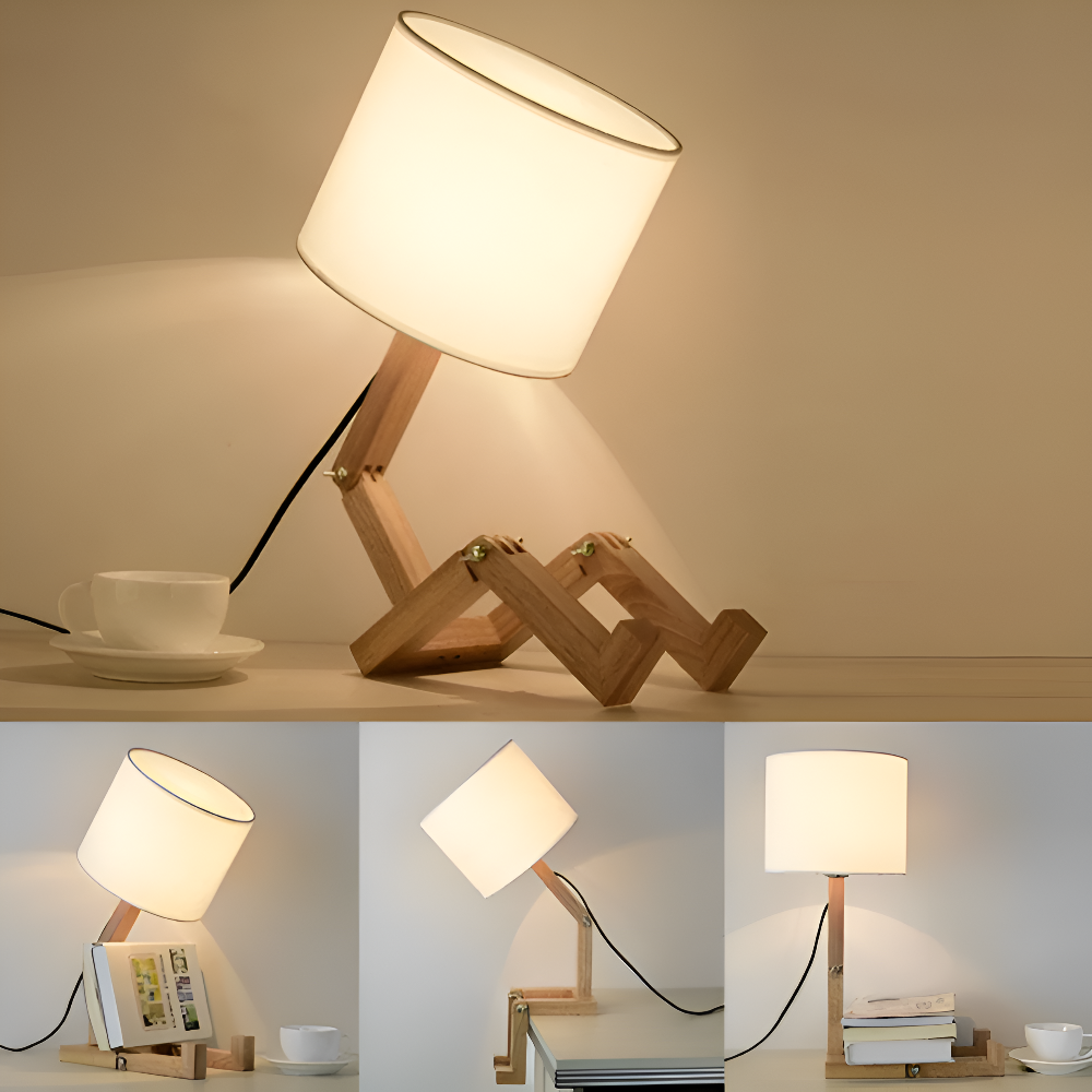 Flexible Holzlampe Roboterdesign – Individuelle Lichtgestaltung Für Jedes Zimmer 4