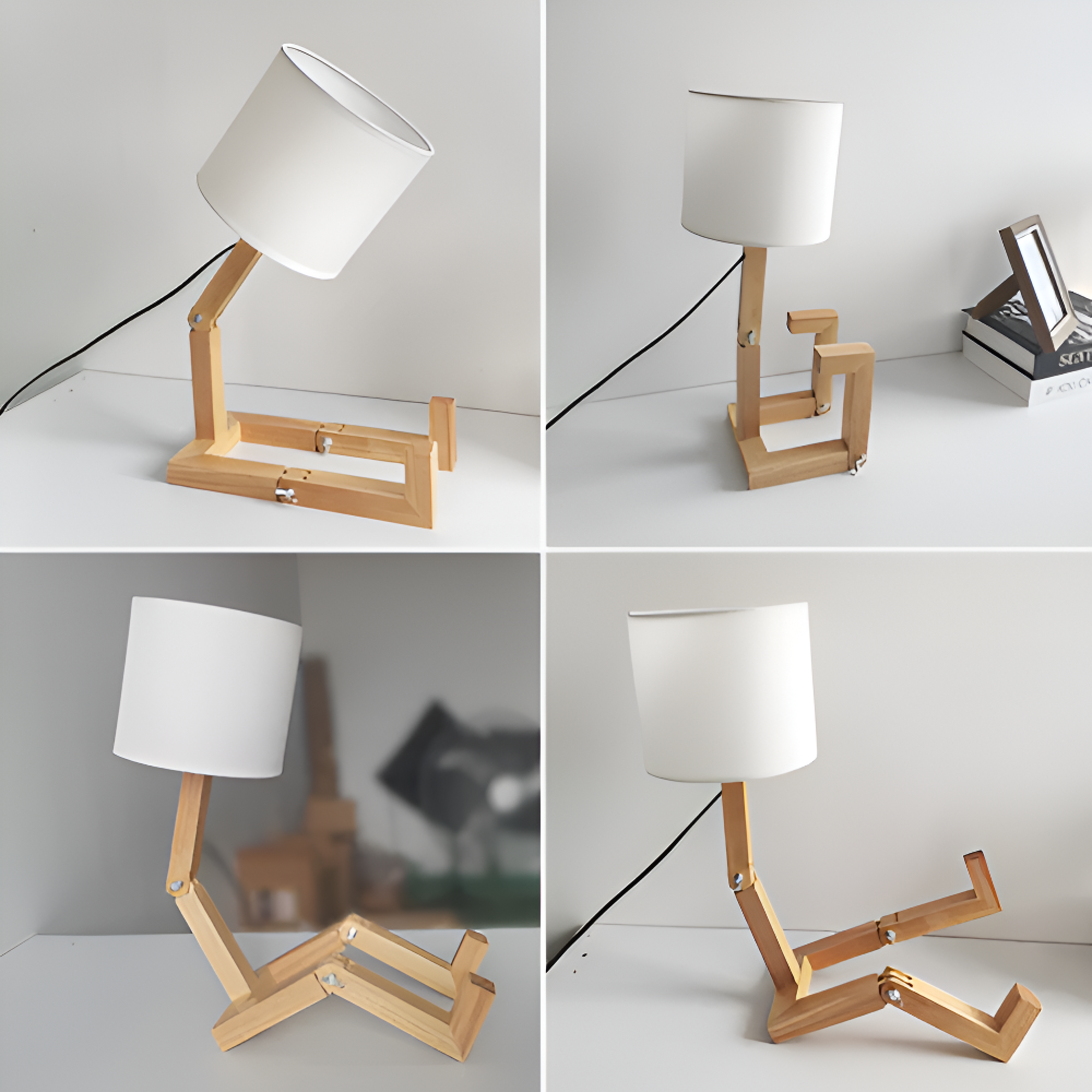 Flexible Holzlampe Roboterdesign – Individuelle Lichtgestaltung Für Jedes Zimmer 6