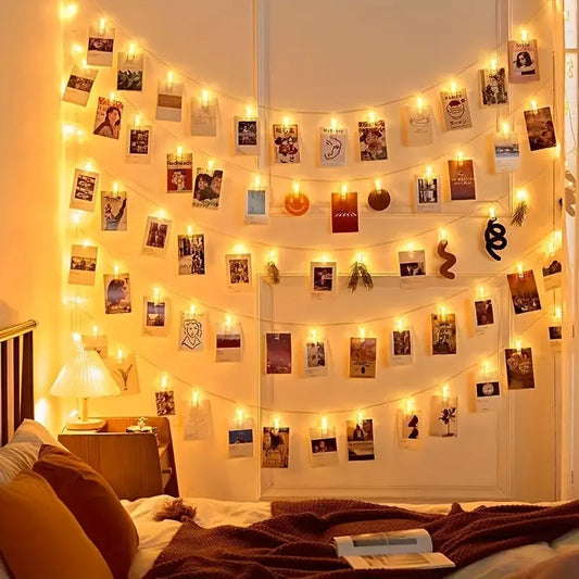 Foto Clip String Lampe Indoor – Kreative Lichtgestaltung für Einzigartige Erinnerungen 4