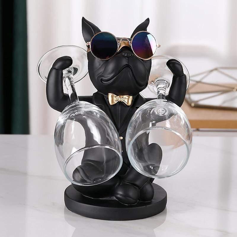 Französische Bulldogge Weinglashalter – Charmante Elegante Tischdekoration 0
