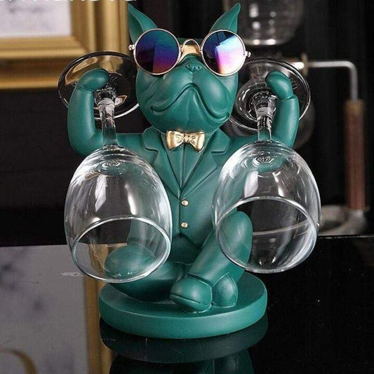 Französische Bulldogge Weinglashalter – Charmante Elegante Tischdekoration 3