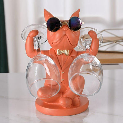 Französische Bulldogge Weinglashalter – Charmante Elegante Tischdekoration 7