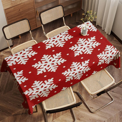 Frohe Weihnachtsmuster Tischdecke – Fröhliche Atmosphäre Für Festliche Anlässe 2
