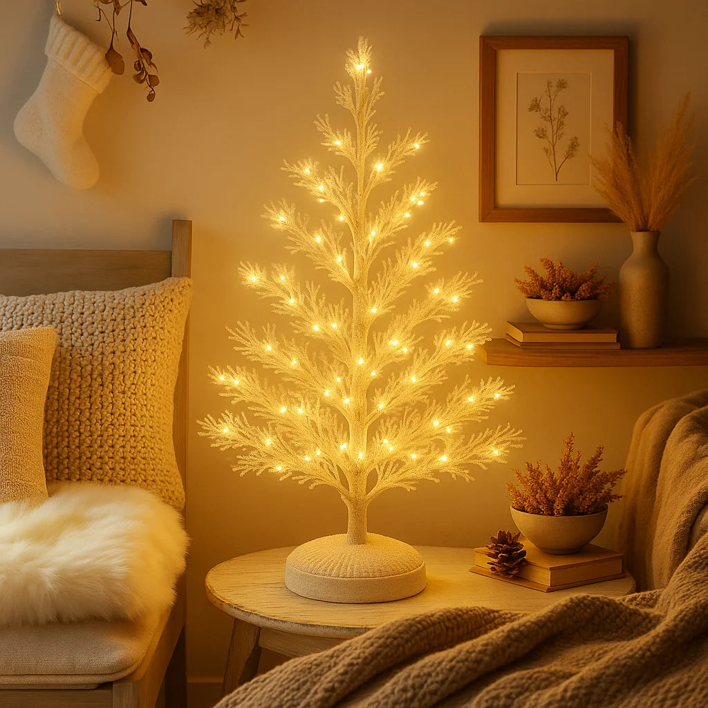 **Frosted Winterbaum** – Elegante Weihnachtsdekoration mit Warmem Licht 0