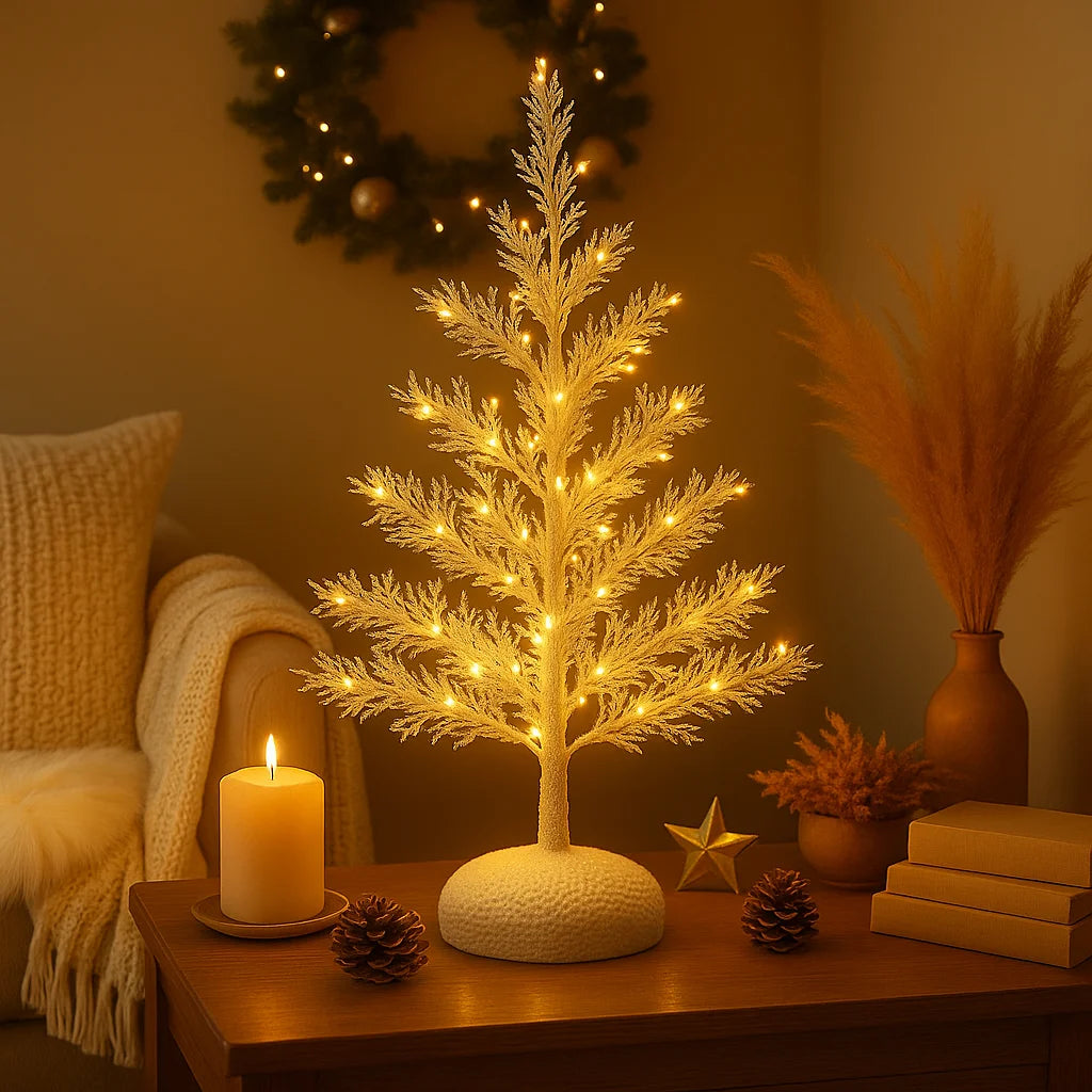 **Frosted Winterbaum** – Elegante Weihnachtsdekoration mit Warmem Licht 3