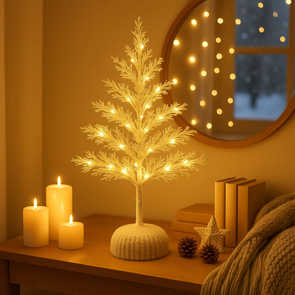 **Frosted Winterbaum** – Elegante Weihnachtsdekoration mit Warmem Licht 4