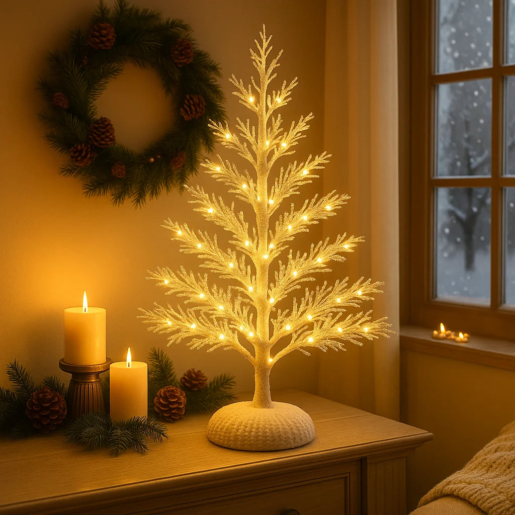 **Frosted Winterbaum** – Elegante Weihnachtsdekoration mit Warmem Licht 5