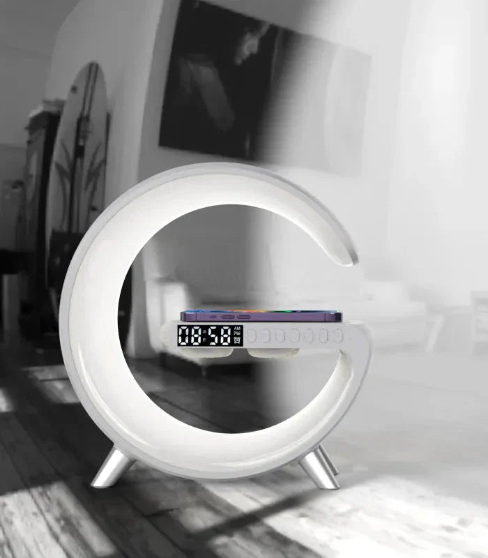 G-förmige LED Lampe Mit Lautsprecher – Multifunktionale Eleganz Für Ihr Zuhause 2