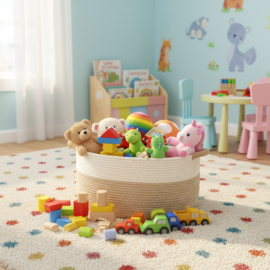 Geflochtener Aufbewahrungskorb Baumwollseil – Stilvolle Ordnung Für Jedes Zuhause 4