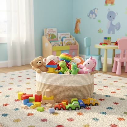 Geflochtener Aufbewahrungskorb Baumwollseil – Stilvolle Ordnung Für Jedes Zuhause 4