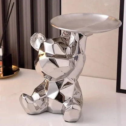Geometrisches Bärenskulptur-Tablett – Elegante Vielseitigkeit für Ihr Zuhause 3