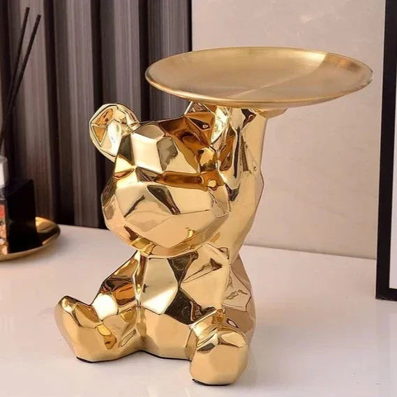 Geometrisches Bärenskulptur-Tablett – Elegante Vielseitigkeit für Ihr Zuhause 5