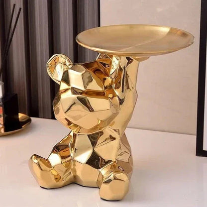 Geometrisches Bärenskulptur-Tablett – Elegante Vielseitigkeit für Ihr Zuhause 5