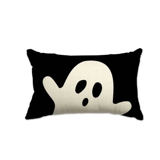 Ghost Pumpkin Plüschkissenbezug – Festliche Halloween-Atmosphäre für Ihr Zuhause 1