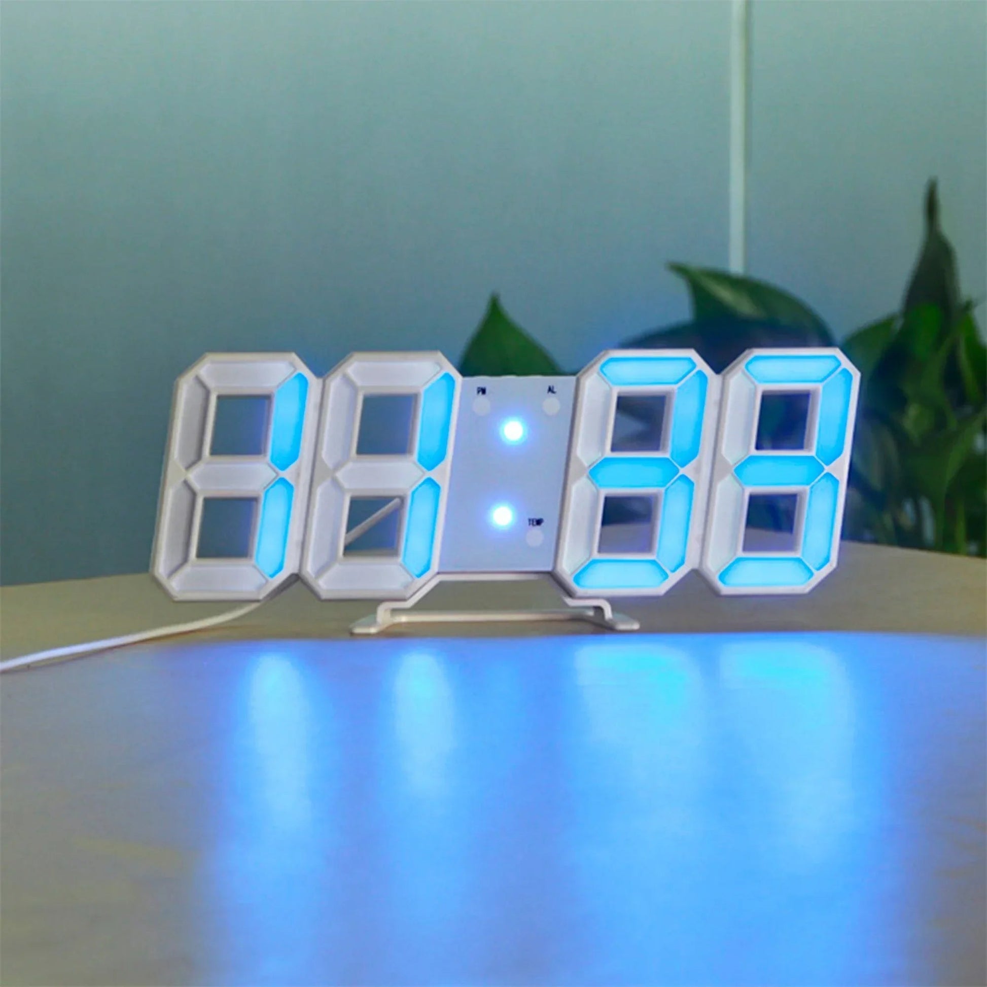 GlowTime 3D LED Wanduhr – Stilvolles Design Mit Anpassbarer Beleuchtung 4