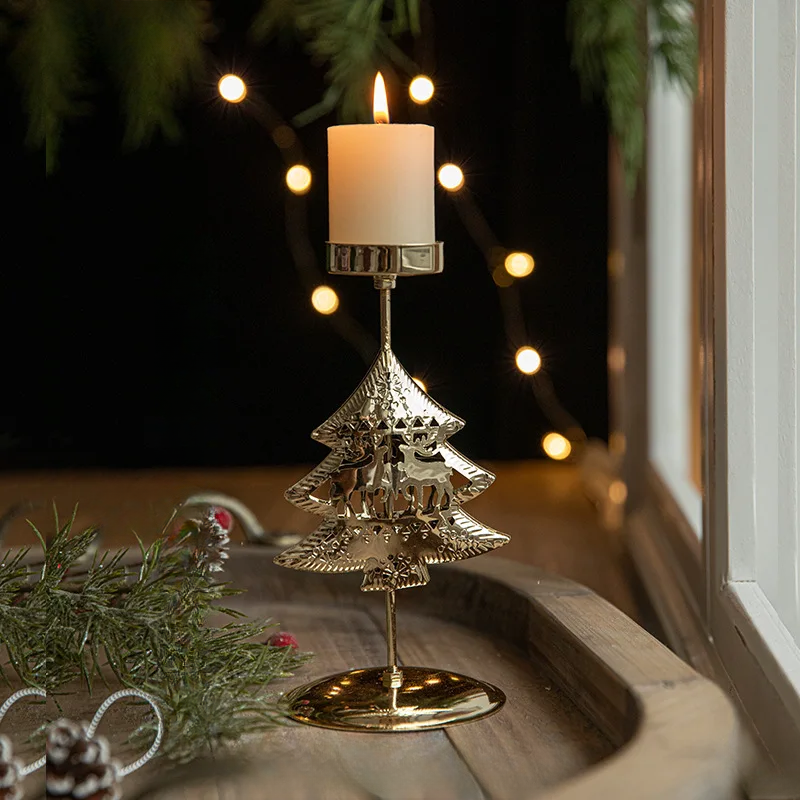 Goldener Stern- und Weihnachtsbaum-Kerzenhalter – Festliche Eleganz Für Ihren Tisch 7